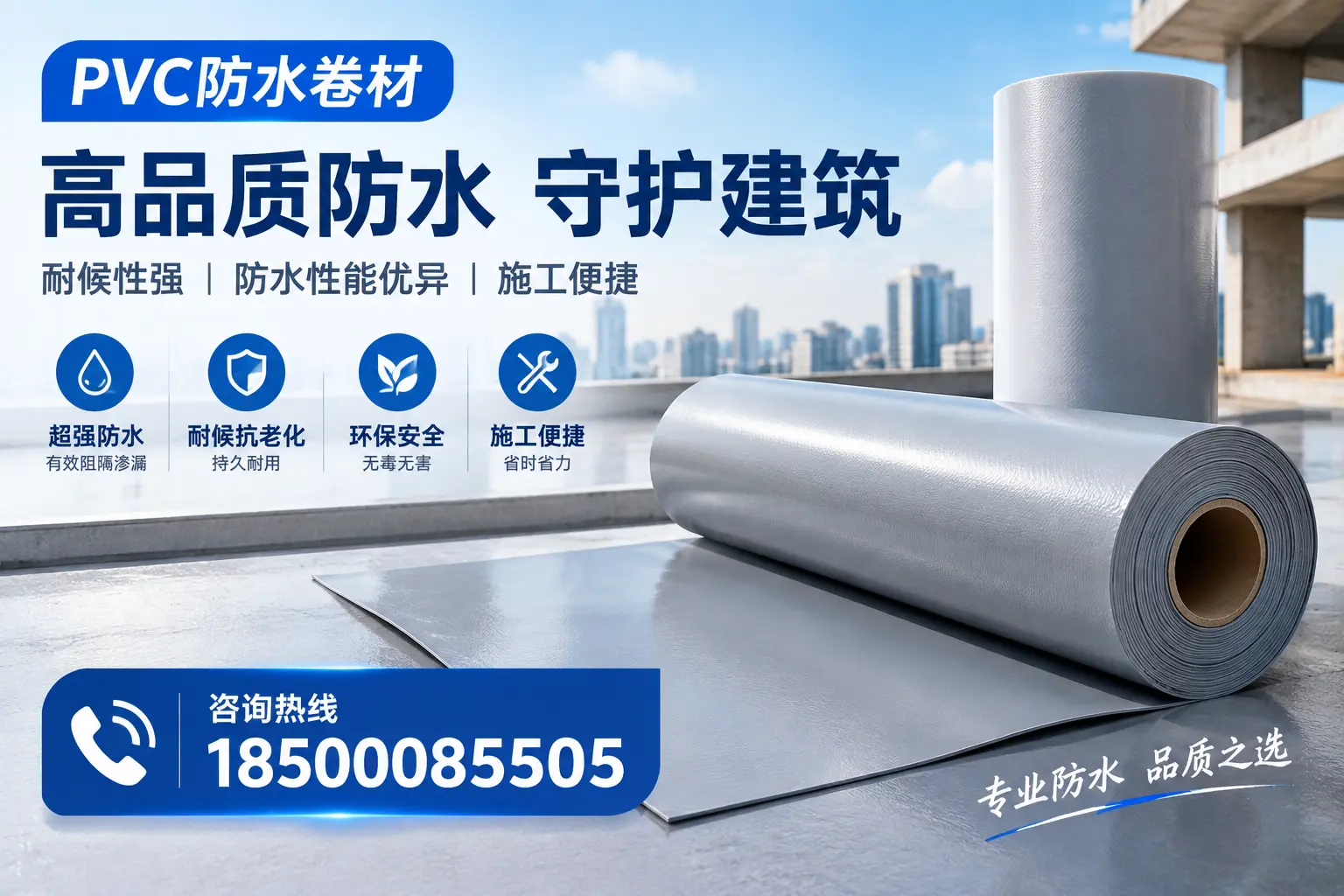PVC防水卷材的防水效果评测,适合漳州的科学依据